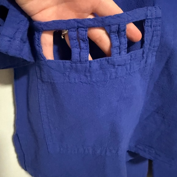 Sea Breeze of California Royal Blue Cotton Top and Pants Set Size Medium NWT - Picture 4 of 13